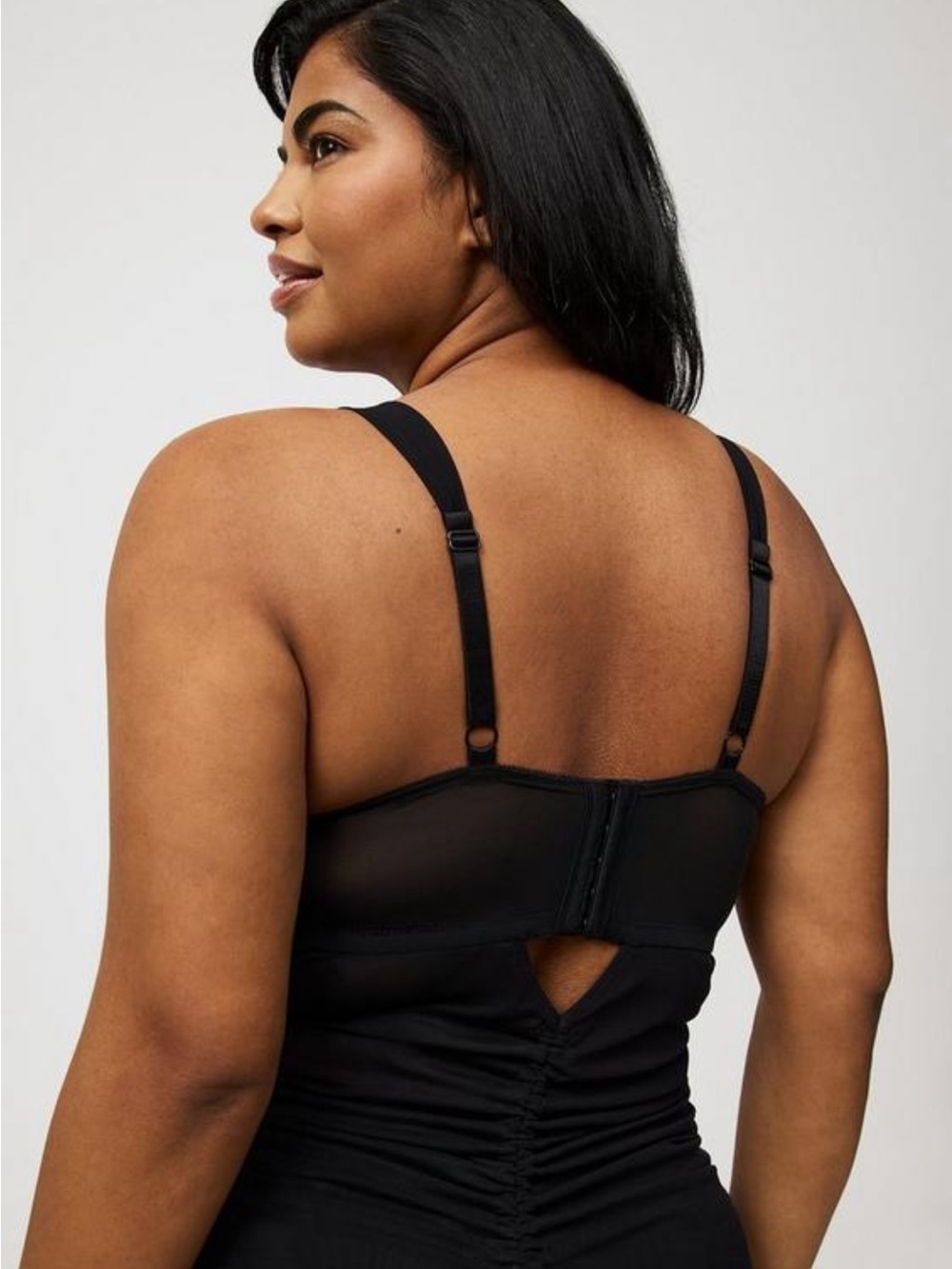 V - #T314 - Torrid Ruched Mesh Chemise - 2X - Picture 3 of 14